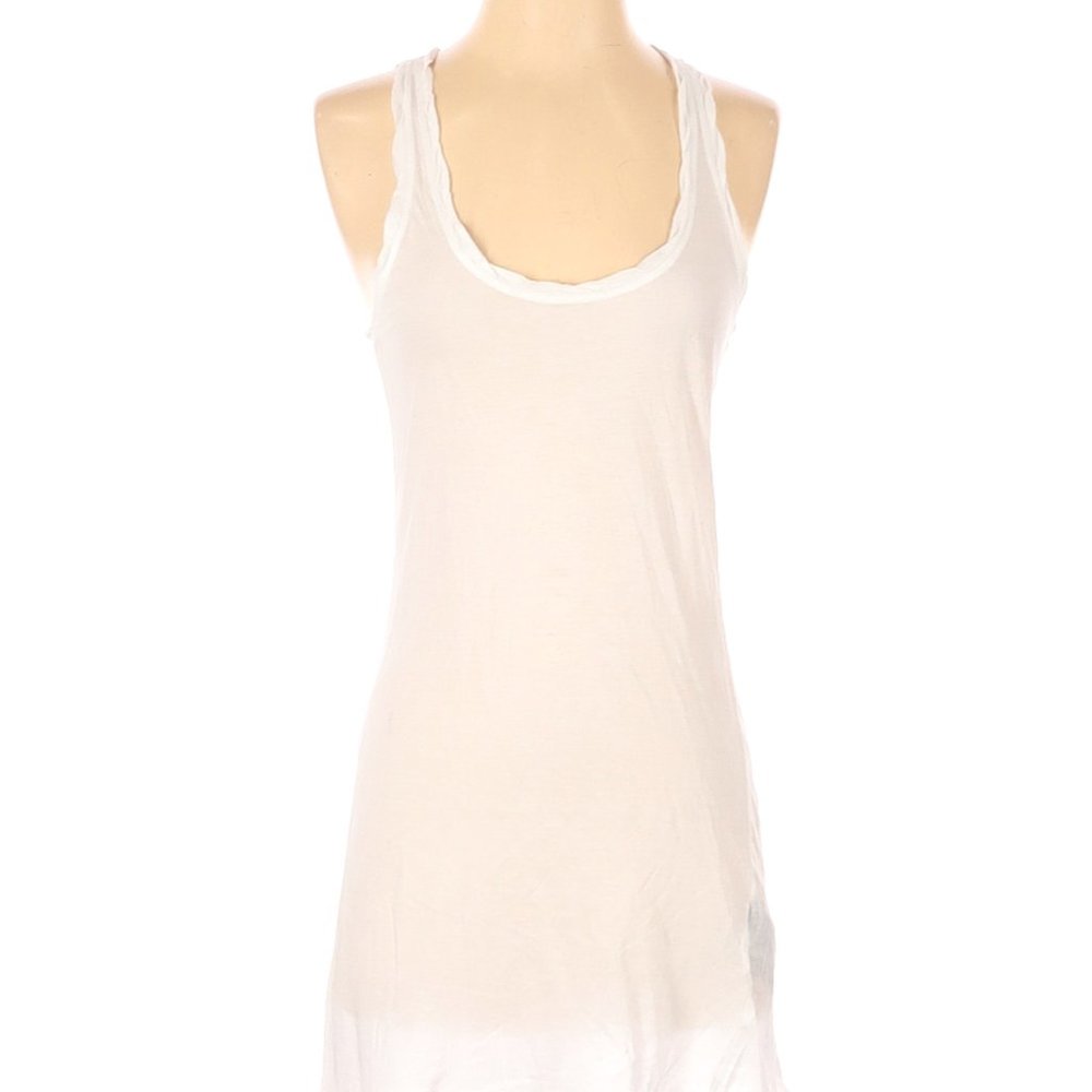 White Sleeveless Tank Top
